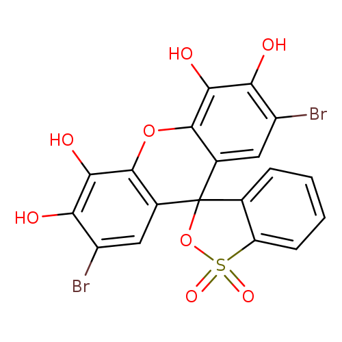 Brc1cc2c(c(c1O)O)Oc1c(C32OS(=O)(=O)c2c3cccc2)cc(c(c1O)O)Br