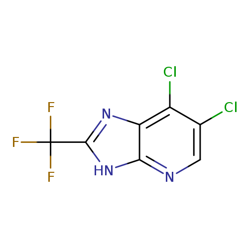 Clc1cnc2c(c1Cl)nc([nH]2)C(F)(F)F