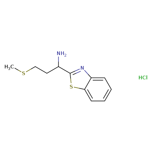 CSCCC(c1nc2c(s1)cccc2)N.Cl