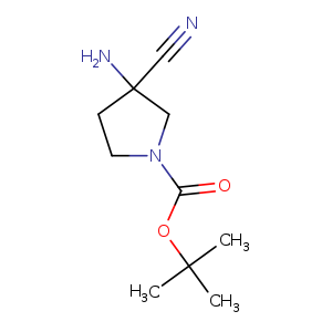 N#CC1(N)CCN(C1)C(=O)OC(C)(C)C