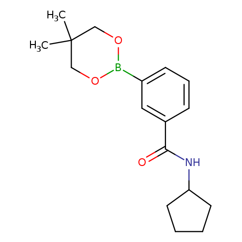O=C(c1cccc(c1)B1OCC(CO1)(C)C)NC1CCCC1