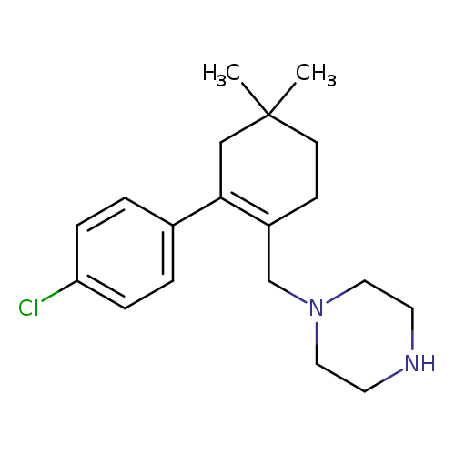 Clc1ccc(cc1)C1=C(CCC(C1)(C)C)CN1CCNCC1