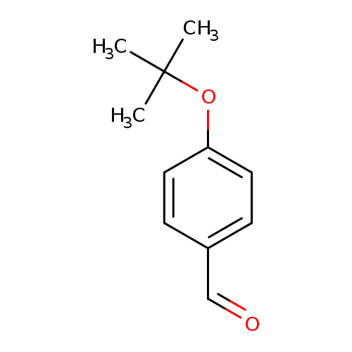 O=Cc1ccc(cc1)OC(C)(C)C