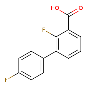 Fc1ccc(cc1)c1cccc(c1F)C(=O)O