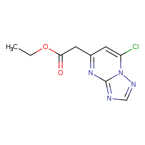 CCOC(=O)Cc1cc(Cl)n2c(n1)ncn2