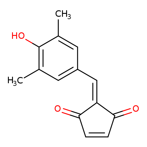 O=C1C=CC(=O)/C/1=Cc1cc(C)c(c(c1)C)O