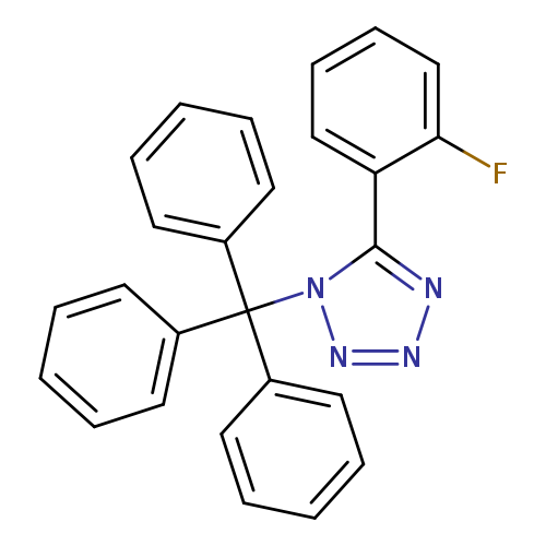 Fc1ccccc1c1nnnn1C(c1ccccc1)(c1ccccc1)c1ccccc1