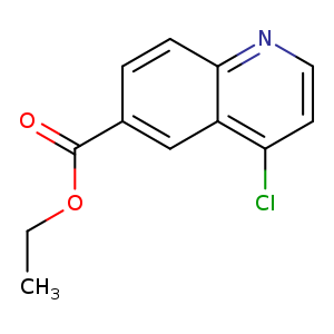 CCOC(=O)c1ccc2c(c1)c(Cl)ccn2