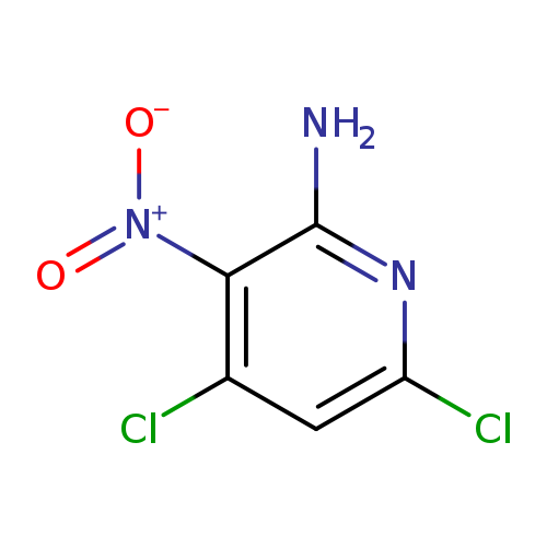 Clc1cc(Cl)c(c(n1)N)[N+](=O)[O-]