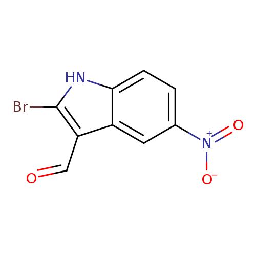O=Cc1c(Br)[nH]c2c1cc(cc2)[N+](=O)[O-]