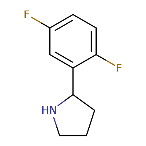 Fc1ccc(c(c1)C1CCCN1)F