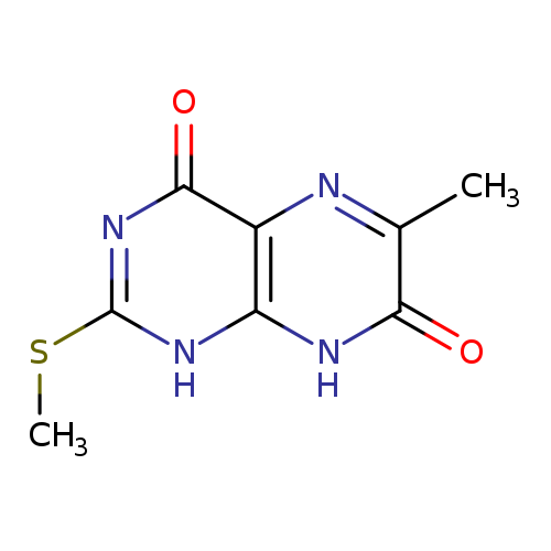 CSc1nc(=O)c2c([nH]1)[nH]c(=O)c(n2)C