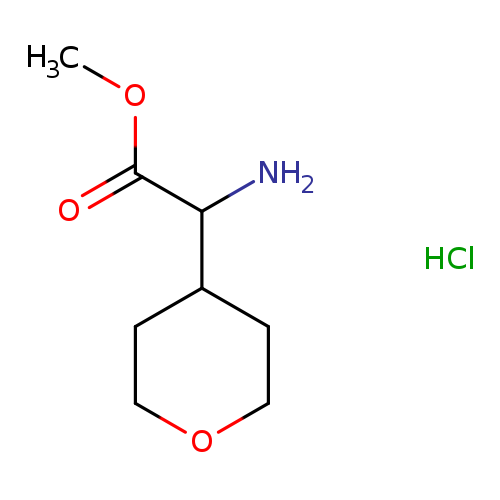 COC(=O)C(C1CCOCC1)N.Cl