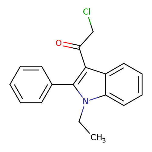 ClCC(=O)c1c(c2ccccc2)n(c2c1cccc2)CC
