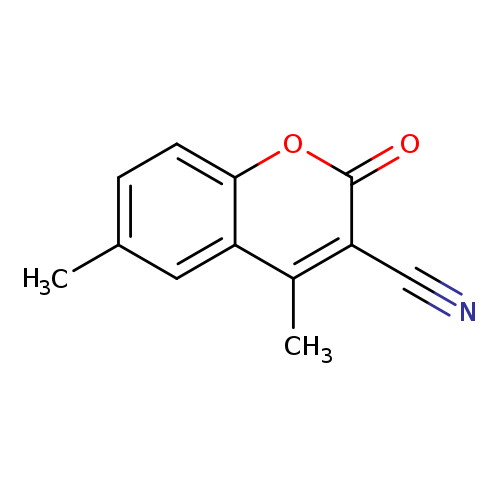 Cc1c(C#N)c(=O)oc2c1cc(C)cc2