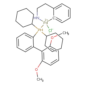 COc1cccc(c1c1ccccc1P([Pd+2]1([Cl-])NCCC2=CC=CC=[C-]12)(C1CCCCC1)C1CCCCC1)OC