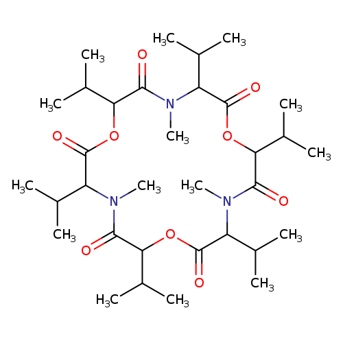CC(C1OC(=O)C(C(C)C)N(C)C(=O)C(OC(=O)C(N(C(=O)C(OC(=O)C(N(C1=O)C)C(C)C)C(C)C)C)C(C)C)C(C)C)C