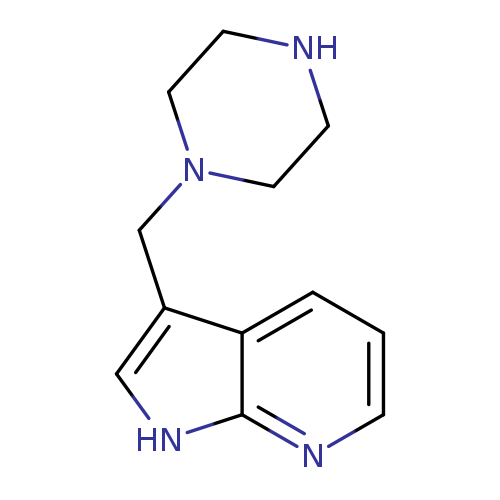 N1CCN(CC1)Cc1c[nH]c2c1cccn2