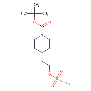 O=C(N1CCC(CC1)CCOS(=O)(=O)C)OC(C)(C)C