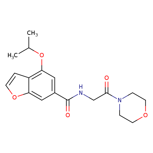 CC(Oc1cc(cc2c1cco2)C(=O)NCC(=O)N1CCOCC1)C