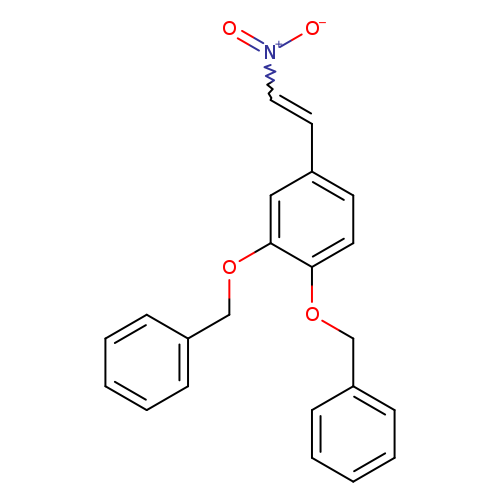 [O-][N+](=O)C=Cc1ccc(c(c1)OCc1ccccc1)OCc1ccccc1