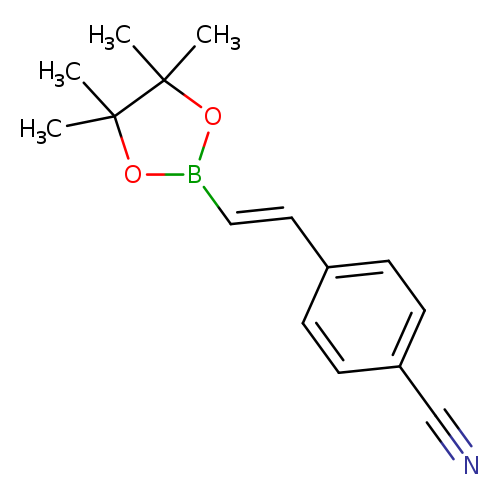 N#Cc1ccc(cc1)/C=C/B1OC(C(O1)(C)C)(C)C