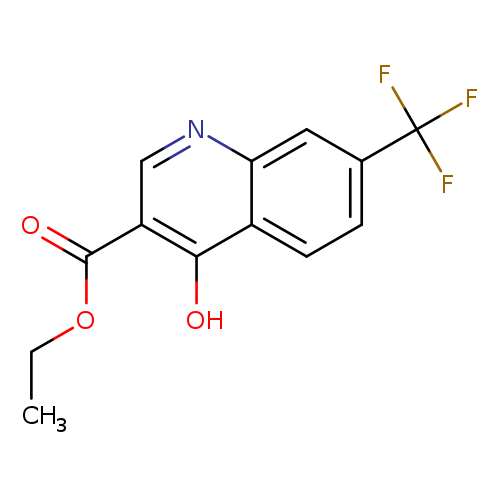 CCOC(=O)c1cnc2c(c1O)ccc(c2)C(F)(F)F