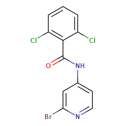 Brc1nccc(c1)NC(=O)c1c(Cl)cccc1Cl