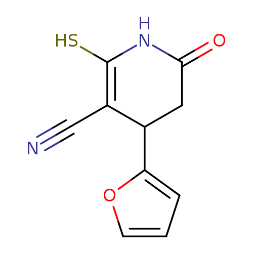 N#CC1=C(S)NC(=O)CC1c1ccco1