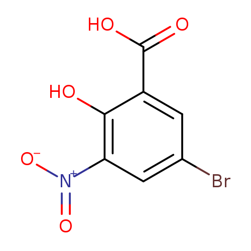 Brc1cc([N+](=O)[O-])c(c(c1)C(=O)O)O