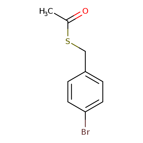 CC(=O)SCc1ccc(cc1)Br