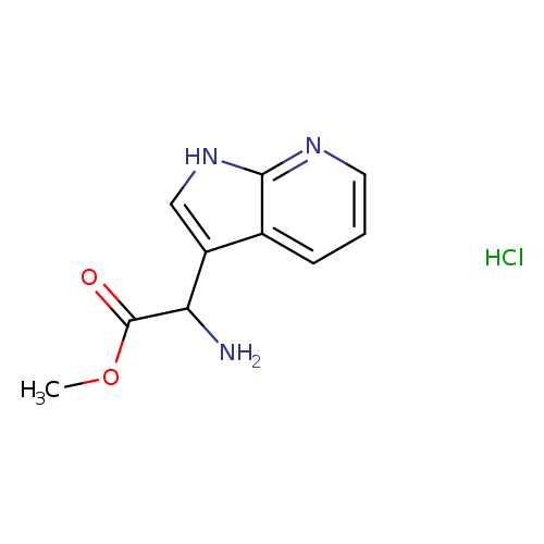COC(=O)C(c1c[nH]c2c1cccn2)N.Cl