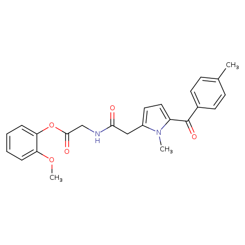 COc1ccccc1OC(=O)CNC(=O)Cc1ccc(n1C)C(=O)c1ccc(cc1)C