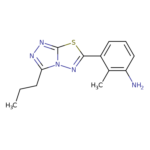 CCCc1nnc2n1nc(s2)c1cccc(c1C)N