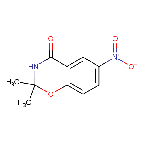 O=C1NC(C)(C)Oc2c1cc(cc2)[N+](=O)[O-]