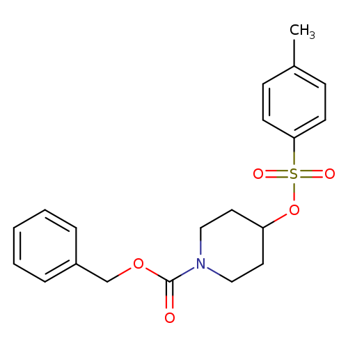 Cc1ccc(cc1)S(=O)(=O)OC1CCN(CC1)C(=O)OCc1ccccc1