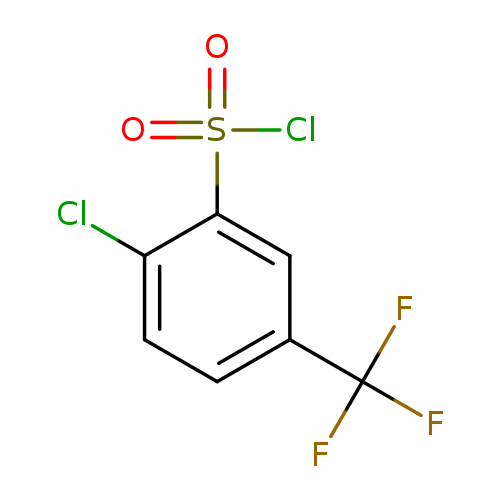 Clc1ccc(cc1S(=O)(=O)Cl)C(F)(F)F