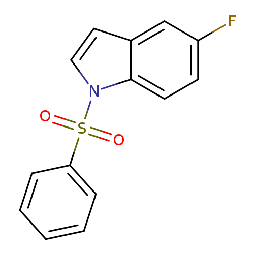 Fc1ccc2c(c1)ccn2S(=O)(=O)c1ccccc1