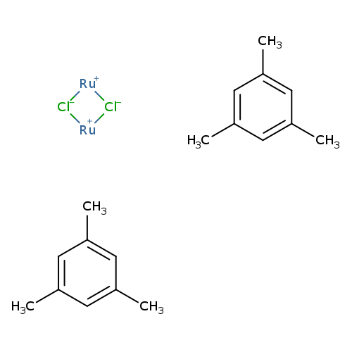 [Ru+]1[Cl-][Ru+][Cl-]1.Cc1cc(C)cc(c1)C.Cc1cc(C)cc(c1)C