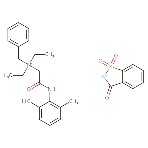 O=C1[N-]S(=O)(=O)c2c1cccc2.CC[N+](Cc1ccccc1)(CC(=O)Nc1c(C)cccc1C)CC