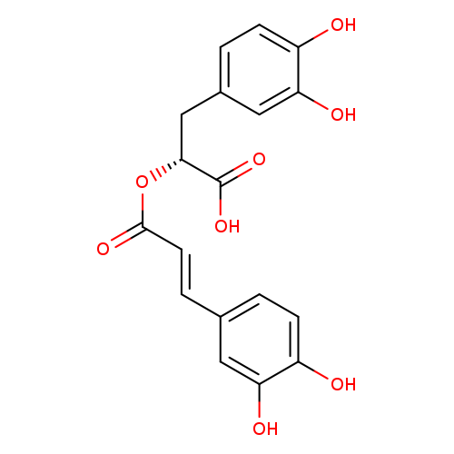 O=C(O[C@@H](C(=O)O)Cc1ccc(c(c1)O)O)/C=C/c1ccc(c(c1)O)O