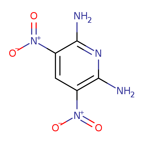Nc1nc(N)c(cc1[N+](=O)[O-])[N+](=O)[O-]