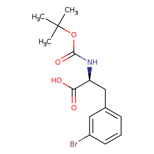 O=C(OC(C)(C)C)N[C@H](C(=O)O)Cc1cccc(c1)Br