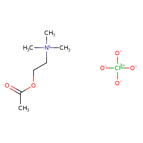 [O-][Cl](=O)(=O)=O.CC(=O)OCC[N+](C)(C)C