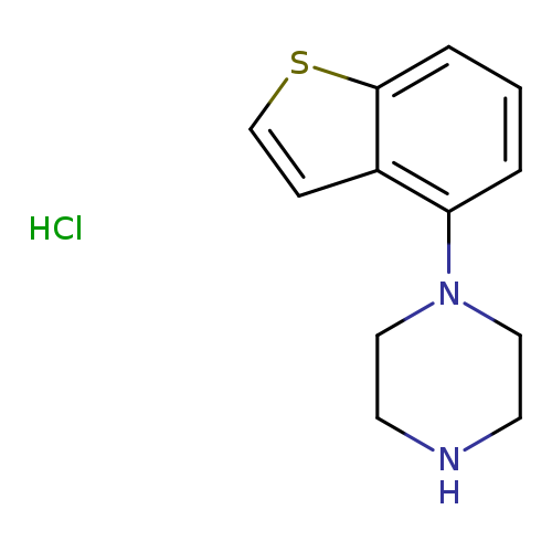 N1CCN(CC1)c1cccc2c1ccs2.Cl