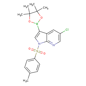 Clc1cnc2c(c1)c(cn2S(=O)(=O)c1ccc(cc1)C)B1OC(C(O1)(C)C)(C)C