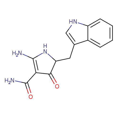 NC1=C(C(=O)N)C(=O)C(N1)Cc1c[nH]c2c1cccc2