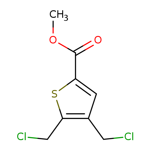 COC(=O)c1cc(c(s1)CCl)CCl