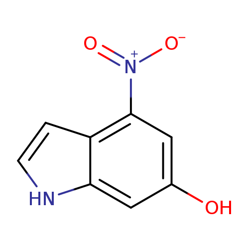 Oc1cc2[nH]ccc2c(c1)[N+](=O)[O-]
