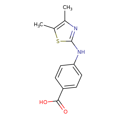OC(=O)c1ccc(cc1)Nc1sc(c(n1)C)C